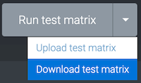 Image of Upload test matrix download